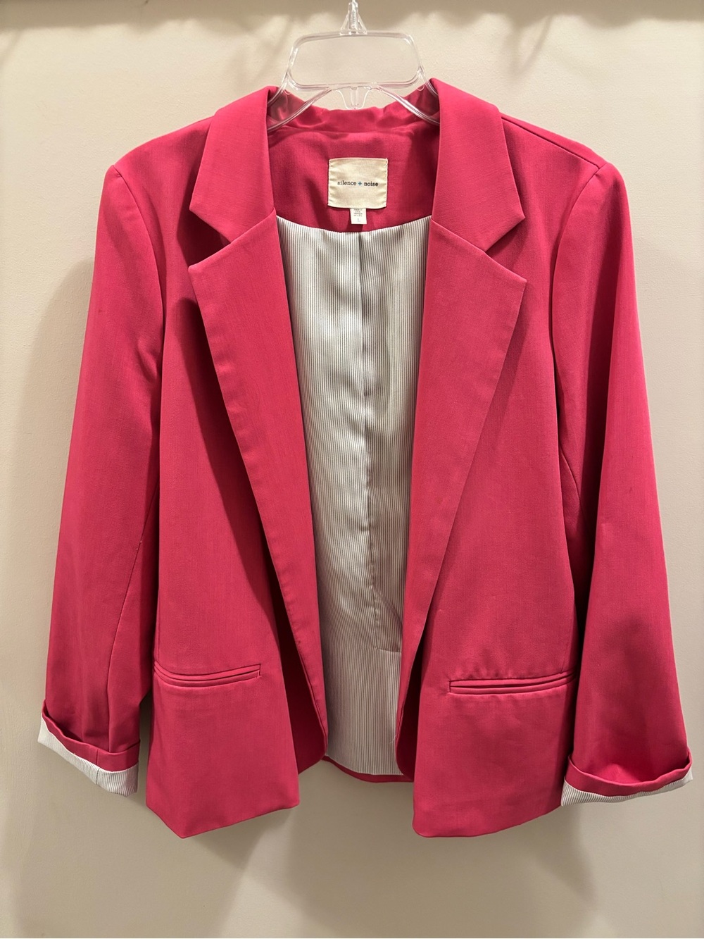 Urban Outfitters silence + noise Hot Pink Tailored Blazer